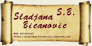 Slađana Bicanović vizit kartica